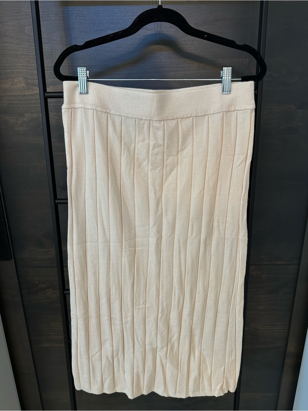 Rachel Pally Cream Ribbed Midi Skirt